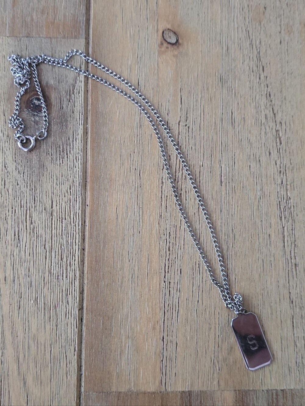 Monogrammed S Charm Necklace